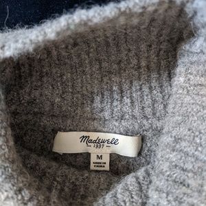 Madewell high low mockneck pullover, M, GUC